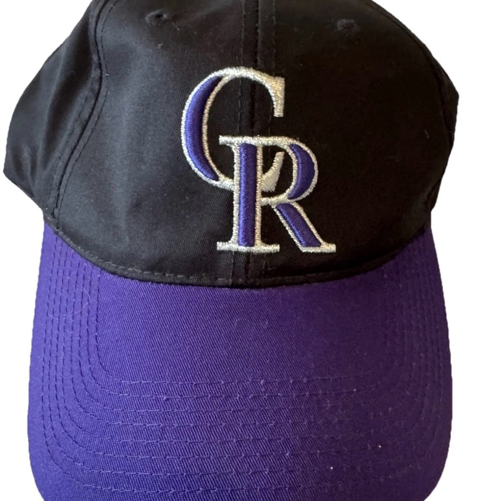 Colorado Rockies adjustable Hat Cap Black/Purple, MLB Baseball Fan Favorite